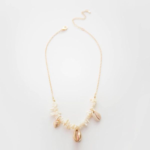 

pendant necklaces fever&bohemian ocean seashells beach choker hawaiian elegant women necklace party club jewelry decoration, Silver