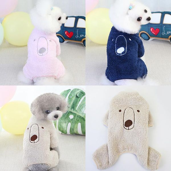 

dog apparel autumn winter pet clothing bear four legs sweater simple warm