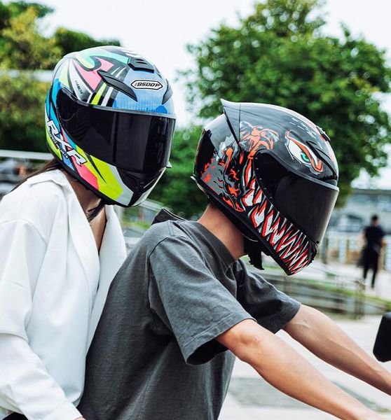 

2021 motorcycle helmet for four seasons, men's and women's electric bike helmets