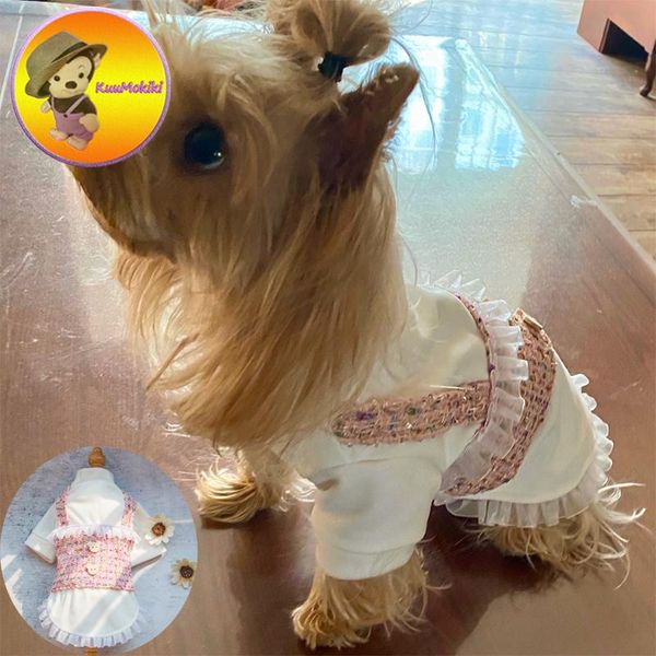 

dog apparel luxcury handmade clothes vintage c style dress dresses pet skirt skirts cat maltese clothing