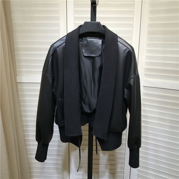 

women's jackets 2021 autumn sheep leather short fashion clothing genuine c532, Black;brown