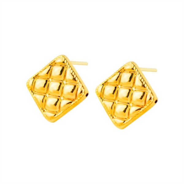

stud zhixi genuine 18k gold earrings 5d au750 for women yellow fine jewelry wedding, Golden;silver