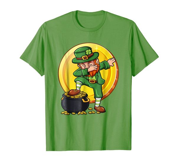 

Dabbing Leprechaun Gold Coin St Patrick' Day T Shirt, Mainly pictures
