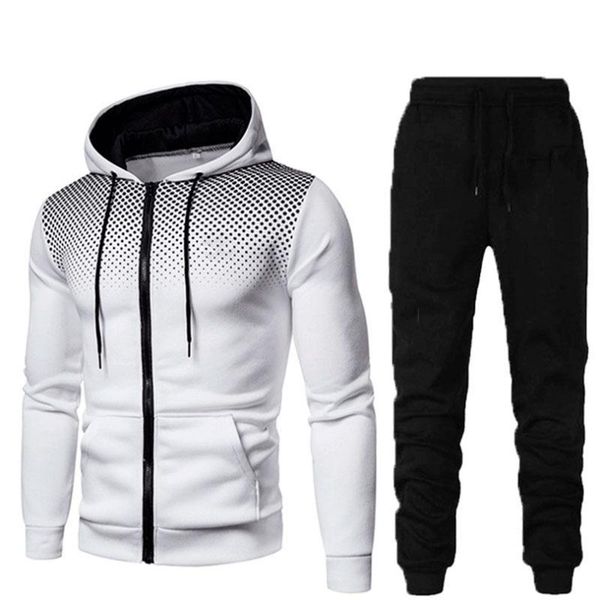 

men's hoodies & sweatshirts 2021 fashion conjunto para hombre de chndal dos piezas,ropa deportiva con cremallera,sudadera + pantalones,, Black