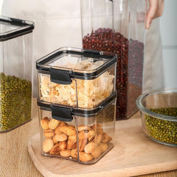

grade storage box sealed can transparent bottle container nut grain coffee kitchen household bottles & jars