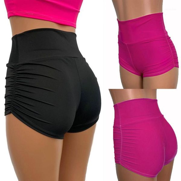 

yoga outfit hidden pockets sport shorts women high waist elasticated seamless fitness leggings push up gym training tights short