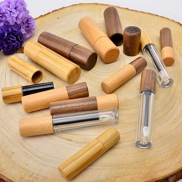 

storage bottles & jars 5ml logo bamboo lipstick tube lip container cosmetic packaging,fancy mini 4.5g stick eco
