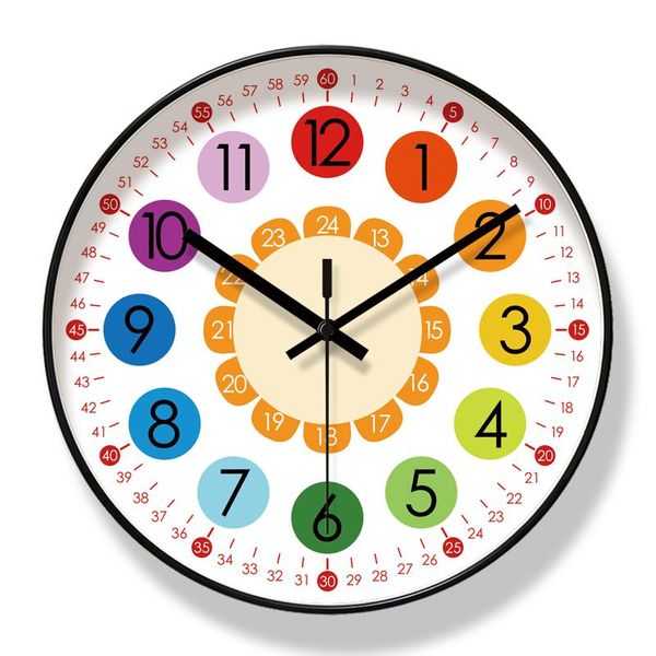 

wall clocks cute modern design clock simple creative art silent small children reloj pared bedroom decoration ei50wc