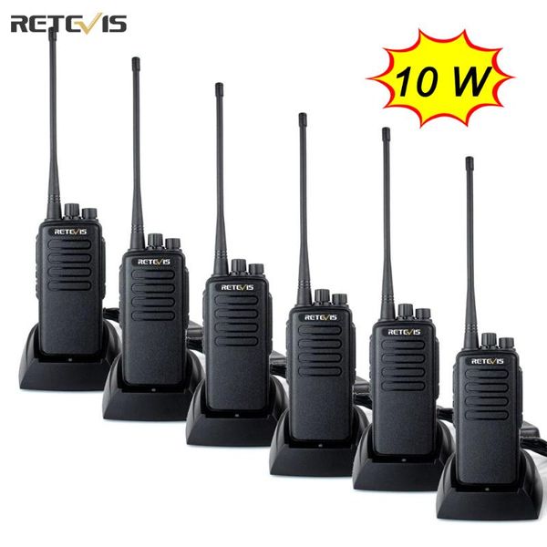 

walkie talkie long range retevis rt1 vhf uhf two way radio walkie-talkies 6pcs for factory warehouse farm hunting pradio