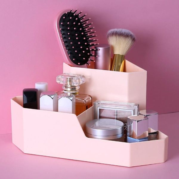

cosmetics storage box make up organizer corner deskorganizing plastic household container boxes & bins