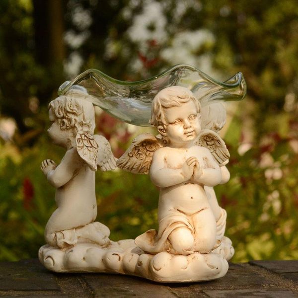 

fragrance lamps europe angel tealight candle holder aroma furnace burner wedding party decor incense ceramic oil