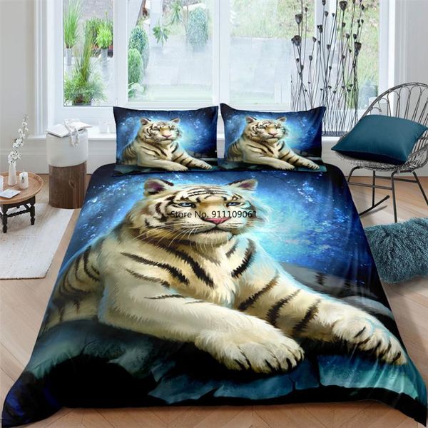 

bedding sets animal 3d and child down quilt cover pillowcase 2-3 pieces of home textiles tiger wolf lion pattern