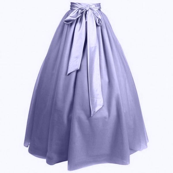 

skirts fashion full length women ribbon waistline a line floor long maxi skirt custom made simple elegant adults, Black