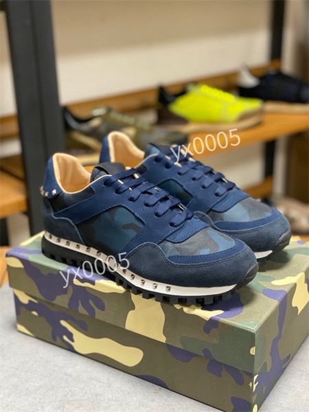 

valentin designer luxury sneakers men and women high shoes retro camouflage graffiti leather casual shoes inner lock shoes, Black