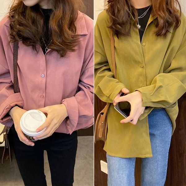 

women's blouses & shirts shirt loose thin lapel mid-length, White