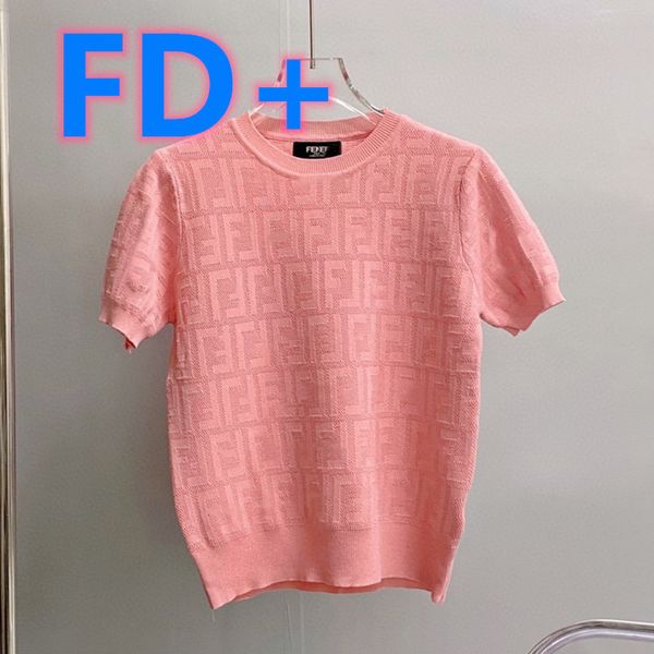 

luxury design fashion home spring summer double soft and comfortable white women's short sleeve knitted t-shirt