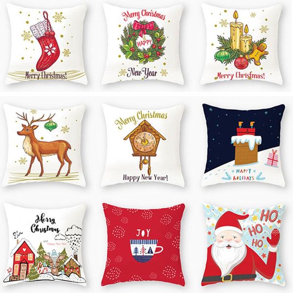 

pillow case 45cm christmas cushion cover throw pillows decor pillowslip home supplies red seat