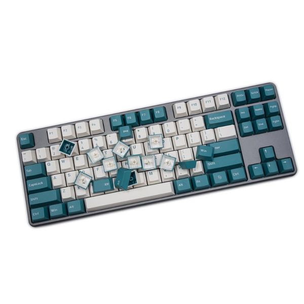 

keyboards g-mky 150 keys cherry profile green plants keycap double s thick pbt keycaps for mx switch mechanical keyboard