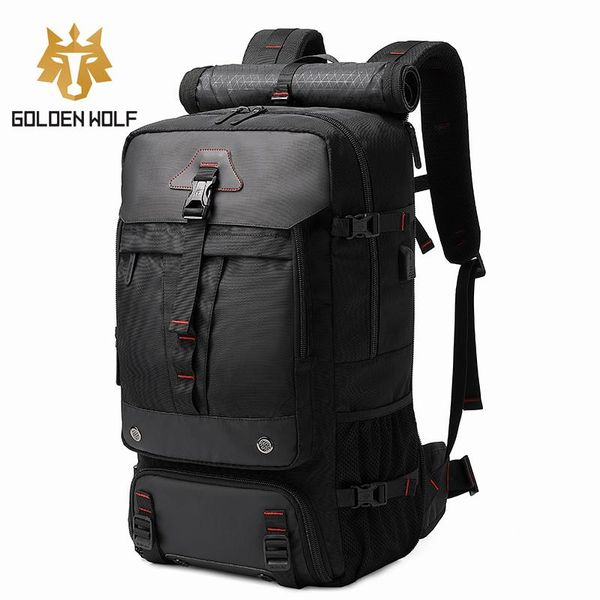 

backpack large capacity travel men's fit 17 inch lapwaterproof climbing hiking camping backpacks outdoor sport bag for boys