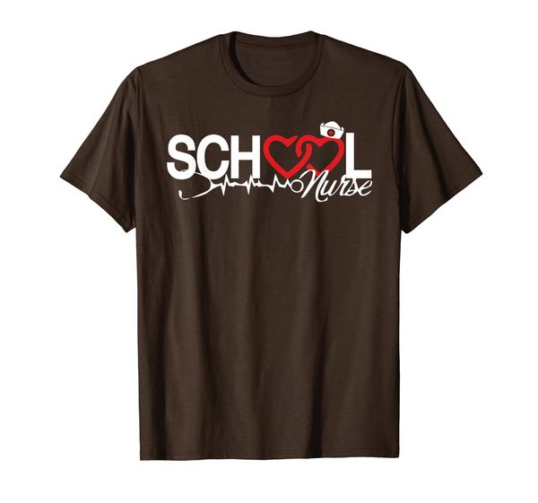 

funny school nurse heart t-shirt back to school, White;black
