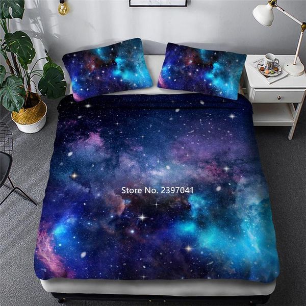 

digital printing starry sky bedding space galaxy covered pillow cover bedroom decoration 2-3 pieces of home textiles sets
