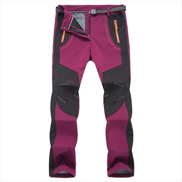

winter snow casual stretch women pant outwear soft shell thick warm waterproof trousers sweatpants tactical fleece cargo, Black;white