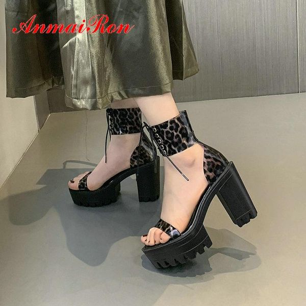 

casual lace-up sweet jelly shoes square heel platform covered heels 2021 women sandals synthetic plastic, Black