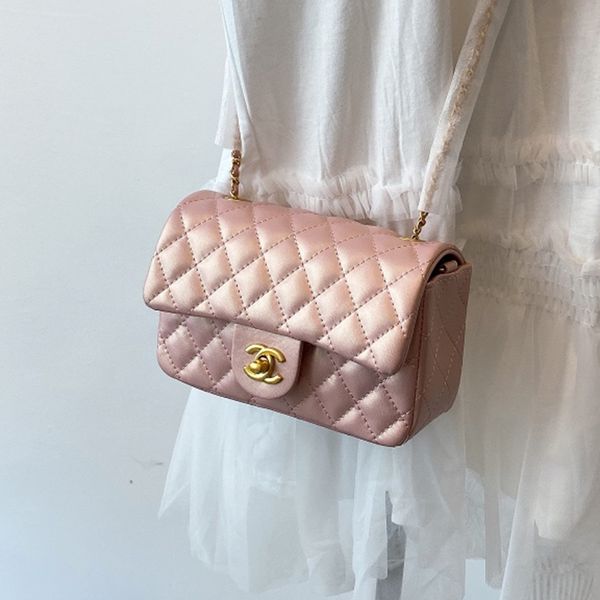 

designer bags handbag totes shoulder cross body women classic caviar 23cm sheepskin chains bag 4 colors luxury_bagshop888 06