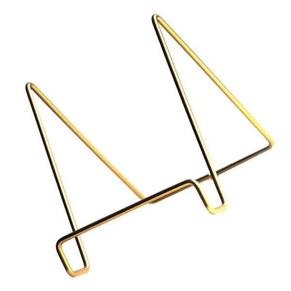 

cell phone mounts & holders metal electroplated portable bookshelf desksupporter tablet holder for home office (golden)