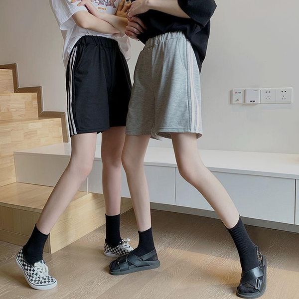 

women's shorts women casual sports pants female high waist loose elastic summer home ropa mujer, White;black