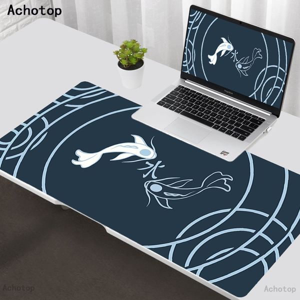 Gamer abstrakte Kunst Fisch 80 x 30 cm XXL große Gaming-Computer-Tastaturmatte Beast Mousepad PC-Schreibtischunterlage