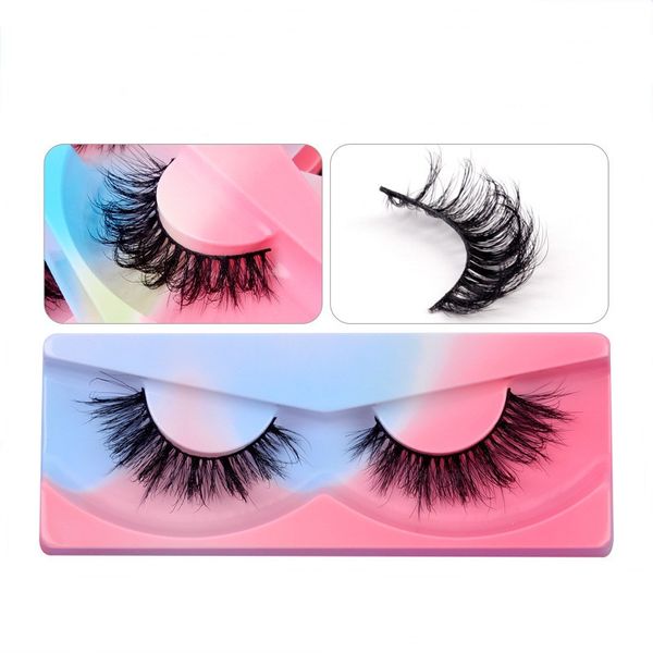 

7d false eyelashes thick curl fluffy faux 3d mink eyelash wispy lash natural look eye lashes extension cruelty free