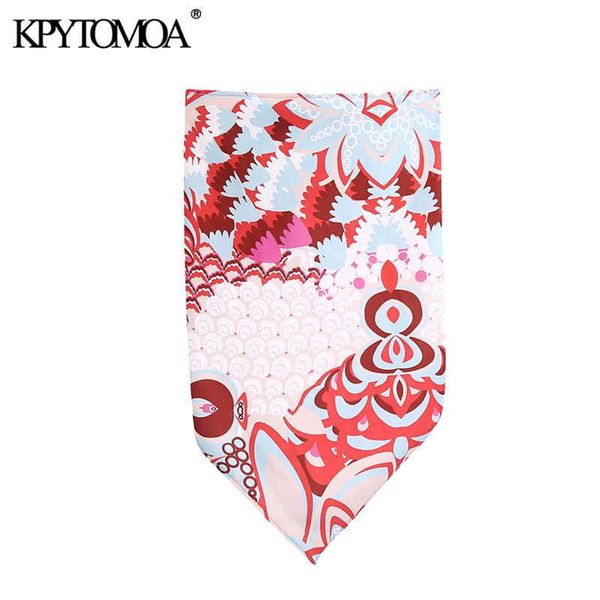 

kpytomoa women fashion floral print wrap tank vintage backless bow tied female strapless camis mujer 210616, White