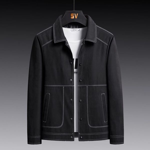 

spring 2021 jacket men's korean casual young tooling coat, Black;brown