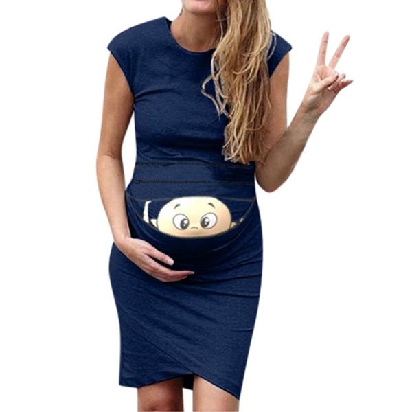 

maternity dresses vestiti per le donne incinte stampa incinta maternitÃ vestito puntelli aderente casual mini caldo drop, White