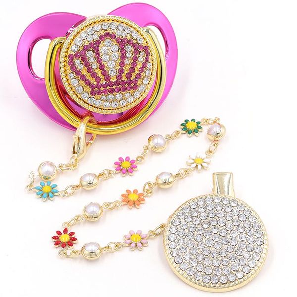 

pacifiers# luxury pacifier gold crown and clips bling bpa silicone infant for babies chupetes de lujo