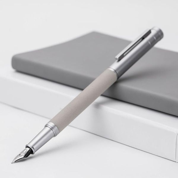 

fountain pens hongdian white forest pen iridium silver ef/f/bent nib beautiful tree texture excellent business writing gift