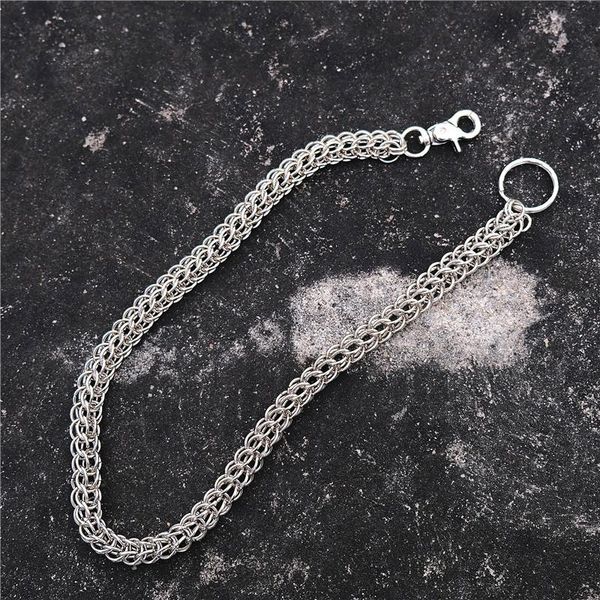 

keychains men's waist key chain metal vintage hip hop gothic punk skeleton pants trousers jean biker wallet ring bl92, Silver