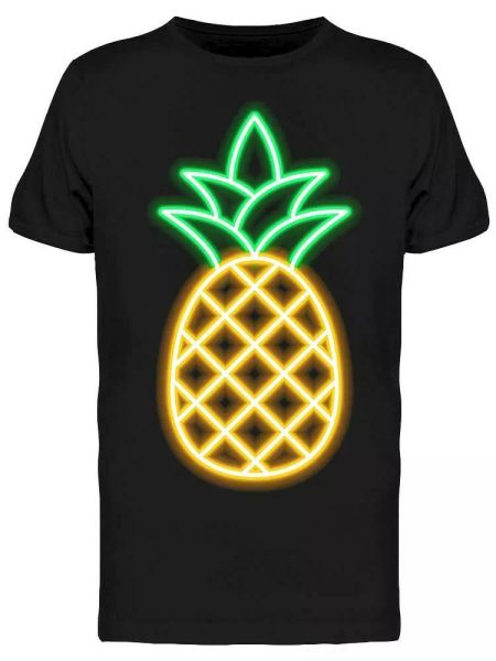 

Pineapple In Neon Sign Design Tee Men's -Image by Shutterstock, White;black