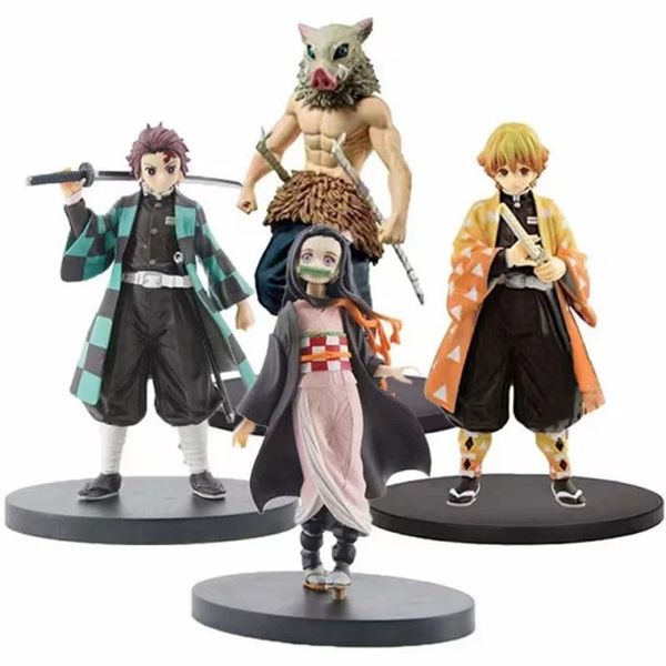 

Anime Demon Slayer Figure Kamado Tanjirou Nezuko Action Figures PVC Model Toys Zenitsu Figurine Inosuke Kimetsu No Yaiba Figura