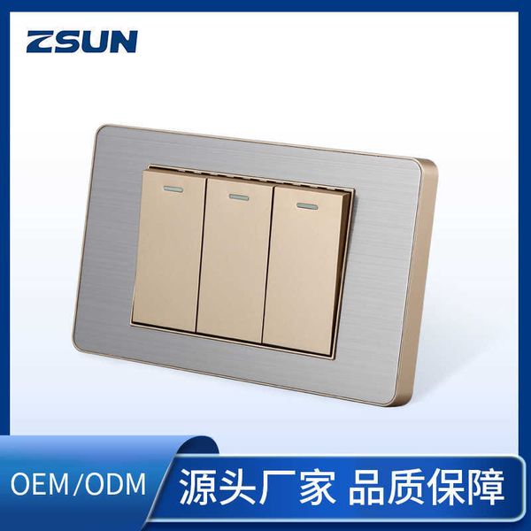 

118 series 16a stainless steel draw triode single control wall switch panel