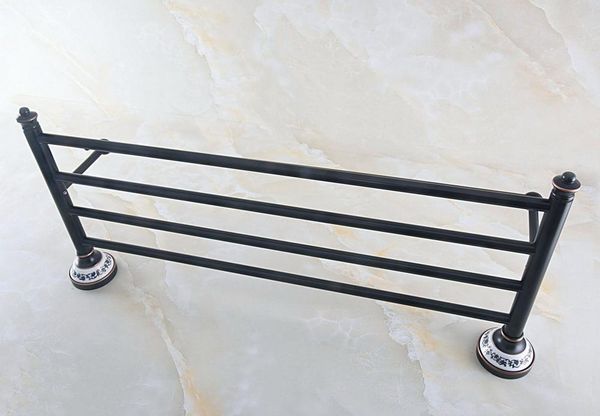 

towel racks black oil rubbed brass bath rack bathroom holder double shelf accessories tba751