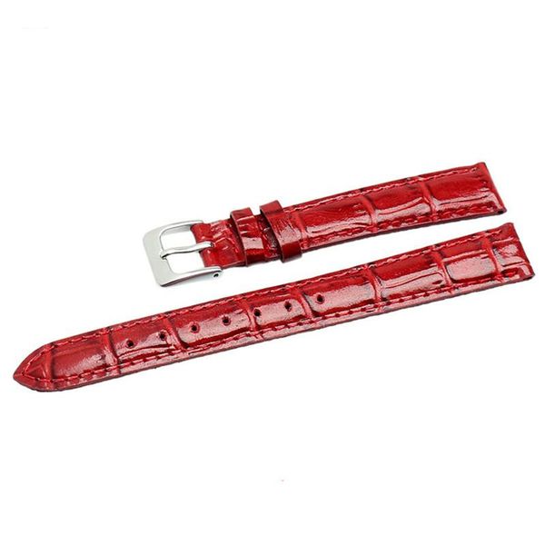 

watch bands 14mm pantent leather watchband for women red band ltp-1208e-9b2 strap bracelet belt mujer, Black;brown