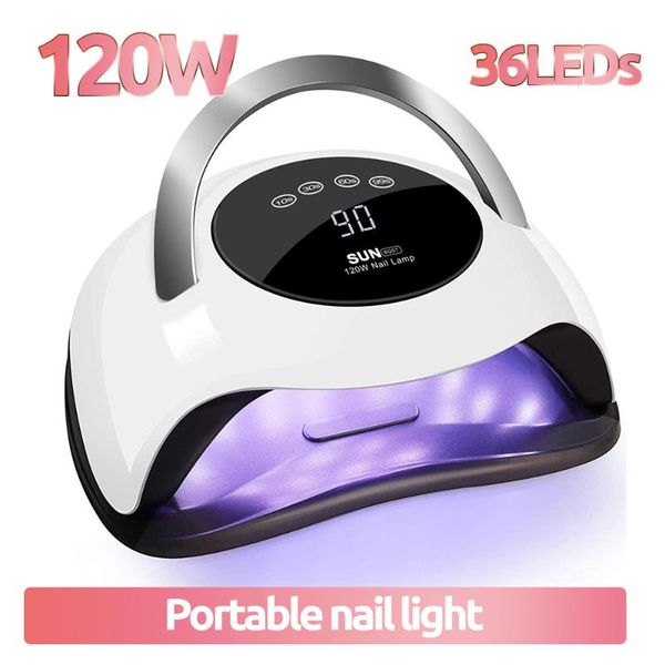 

nail dryer lamp with smart motion sensor lcd display quick-drying manicure salon tool for curing all gel polish dryers