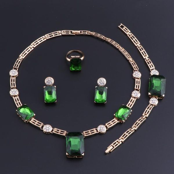 

earrings & necklace oeoeos fashion jewelry sets women geometric nigerian african beads set gold color vintage turkish jewellery, Silver