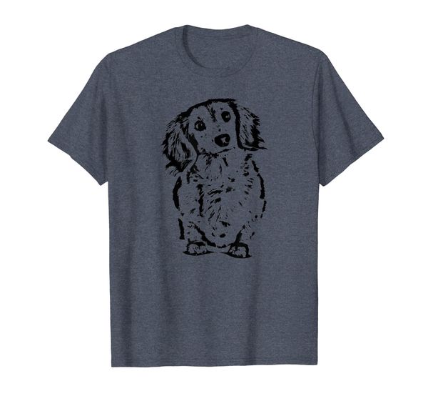 

Long Haired Dachshund T-Shirt Wiener Gift Cute Head Tilt, Mainly pictures