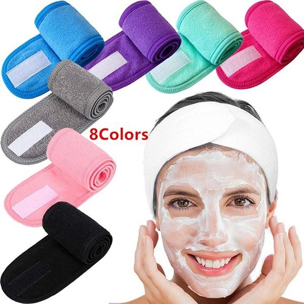 

resistance bands face headbands makeup 8 kinds pure color shower yoga sports elastic