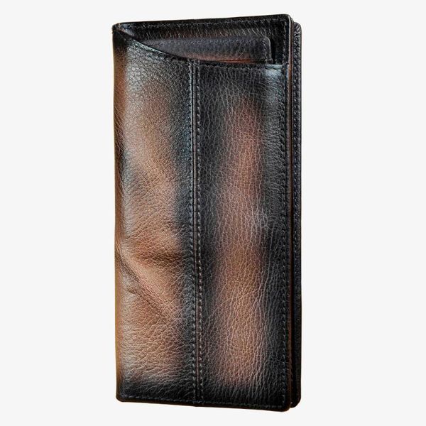 

fashion original male genuine leather large capacity designer checkbook organizer travel card case wallet purse for men 1019-c wallets, Red;black