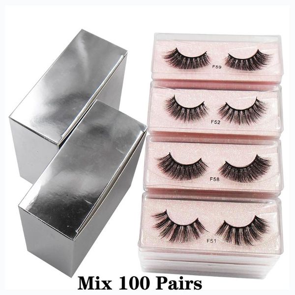 

false eyelashes mink lashes wholesale 30/50/100pcs 3d pack natural wispy vendors makeup fake bulk items