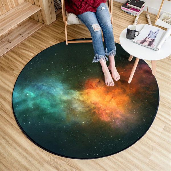 

carpets colorful beautiful space planet round carpet computer chair mat star sky galaxy area rug for bedroom balcony floor